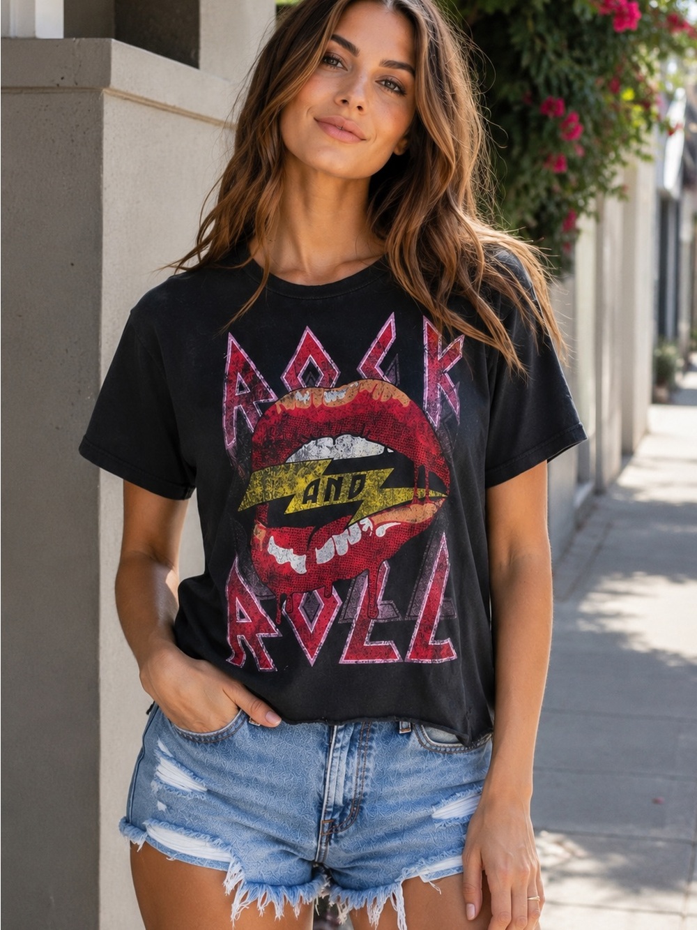 Prince Peter Rock & Roll Lips Graphic Tee XL NWOT